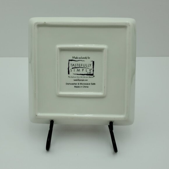 Tastefully Simple Dessert Plates Appetizer Trays Rust Colored 6" Snack Plates - Picture 5 of 6